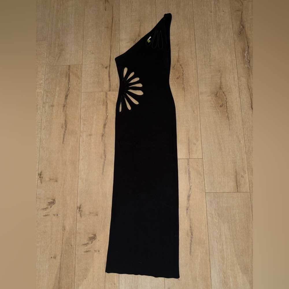 Anthropologie Black One Shoulder Dress